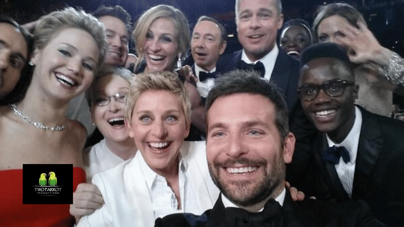 n 2014, Oscar host Ellen DeGeneres shared a record-breaking selfie